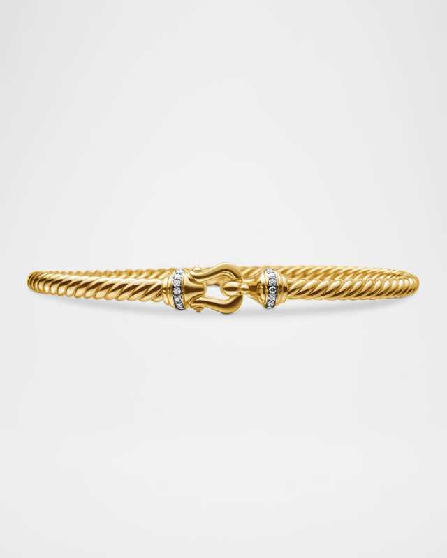 3.5mm Cable Buckle Bracelet in 18K Gol